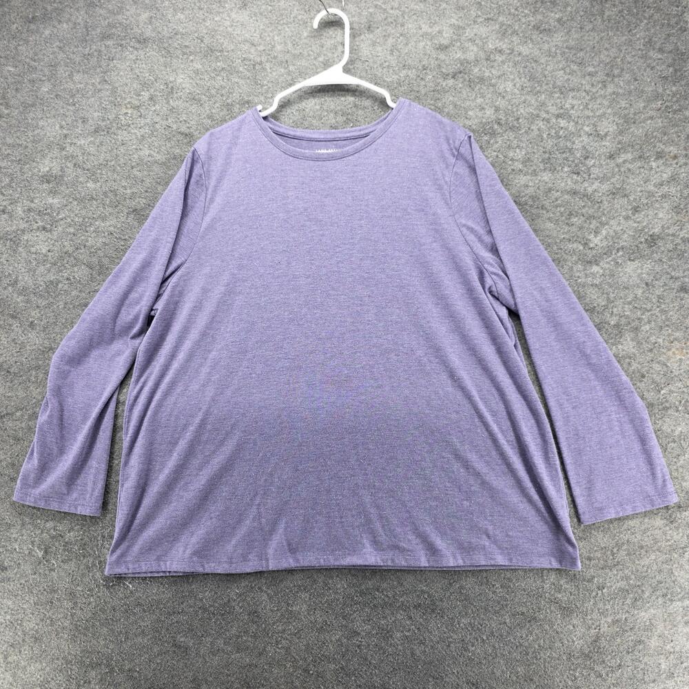 Lane Bryant T-Shirt Tunic Womens 18/20 Purple Crew Neck Long Sleeve Jersey